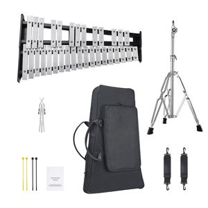 Kit professionnel de xylophone Glockenspiel à 32 notes, ensemble d'instruments de percussion pour enfants, baguettes, mallettes, support de musique réglable - Product Image 1