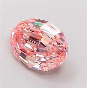 Diamante CVD suelto de corte ovalado escalonado de 1 a 5 quilates, rosa intenso de fantasía, cultivado en laboratorio, con pulido artesanal certificado por IGI para la fabricación de joyas. - Product Image 5