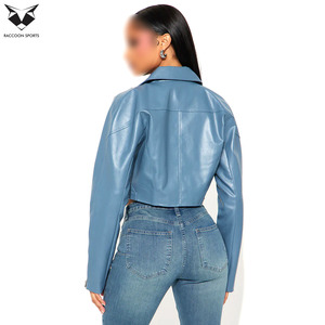 เสื้อแจ็คเก็ตหนังทรงเอซิมเมตริกซ์ซิปหน้าสำหรับผู้หญิงสุดฮิต ทรงเข้ารูป ผลิตจากหนัง PU แฟชั่นสตรีทแวร์ เหมาะสำหรับใส่ไปเที่ยวคลับ - Product Image 3