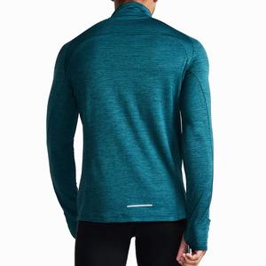 Camisetas de Gimnasio para Hombre de Manga Larga con Cierre de Cremallera, Diseño Nuevo, Secado Rápido, Corte Ajustado, Orificios para Pulgares y Tira Reflectante - Product Image 5