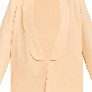 Blazer élégant pour femme, coupe décontractée, col châle, devant ouvert, couleur ivoire, idéal pour le bureau et les affaires, vente en gros OEM ODM sur mesure - Product Image 4