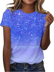 Camiseta Básica de Manga Corta con Decoración de Diamantes, Versión Coreana, Transpirable, Multicolor, de Alta Calidad - Product Image 5