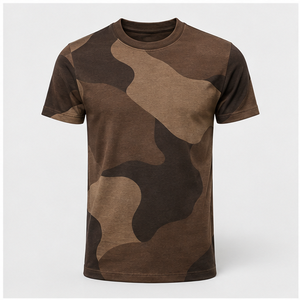 เสื้อยืดคอกลมแขนสั้นลายพรางหินสีน้ำตาลเอสเพรสโซ่แบบพิเศษสำหรับผู้ชาย รุ่น MTS-CAMO-0012 - Product Image 1