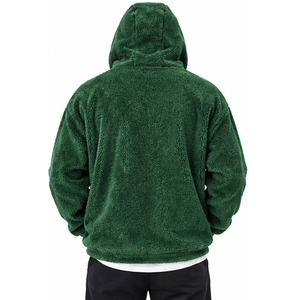 Premium <b>Sherpa</b> Lined Hoodie for <b>Men</b> Oversized Fit Fleece Sweatshirt Custom Colors Reasonable Wholesale Price - Product Image 3