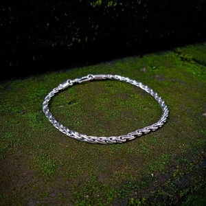 Bracelet chaîne en argent NY-CHB033 plaqué or en argent sterling pour femme homme idée cadeau élégante - Product Image 4