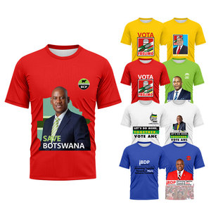Prezzo di fabbrica 100% poliestere 120gsm 140gsm stampato uomo pubblicità presidente politico campagna elettorale magliette - Product Image 6
