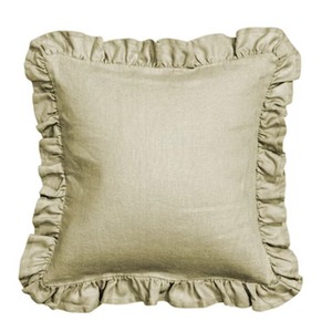 Gray Rectangle Cushion Cover with Ruffle Edge Linen <b>Pillow</b> Case for Home Decor <b>Pillow</b> Cases - Product Image 3