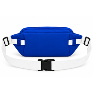 Riñonera Personalizada de la Hermandad Zeta Phi Beta con Logotipo Bordado en la Parte Delantera, Cierre de Cremallera Azul y Blanco, Uso Diario Informal para Mujer - Product Image 4