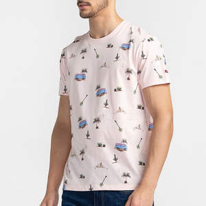 Camisetas de Manga Corta para Hombre, Tejido French Terry Grueso, 100% Algodón, Impresión DTG Personalizada con Patrón de Letras - Product Image 2