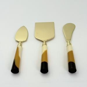 Juego de 3 utensilios de cocina de lujo modernos y ecológicos para cortar queso, cuchillo, rebanador y espátula, para el hogar, hotel y bodas - Product Image 2