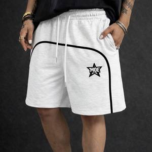 Shorts d'été décontractés unisexes personnalisés en gros, avec double ceinture élastique et cordon de serrage, style streetwear, fabricant OEM - Product Image 2