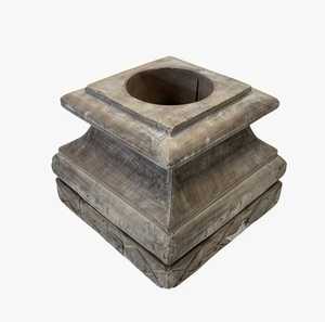 Vintage Distressed Wood Tissue Box Cover Square Metal Free Decorative Tissue Holder for Home Hotel <b>Bathroom</b> - Product Image 1