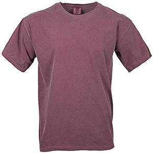 Unisex <b>Maroon</b> Crew Neck T-Shirt: Soft Cotton Short Sleeve Tee, Solid Burgundy Basic <b>Top</b> for Casual Everyday Comfort Style - Product Image 2