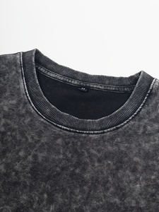 T-shirt en coton délavé à l'acide, coupe oversize, style vintage, impression personnalisée, vêtements streetwear - Product Image 5