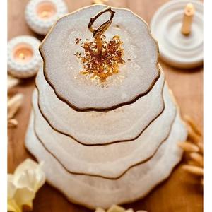 Soporte de Resina Ecológico de Alta Gama de 2 Piezas para Exhibición de Pasteles, para Cumpleaños, Bodas, Recepciones, Mesa de Postres, Hogar, Panadería, Restaurante - Product Image 6