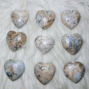 Vente en gros de haute qualité naturel indonésien dendrite lait coeur petite forme pierres précieuses artisanat cristal de guérison 4X4X2 cm - Product Image 1