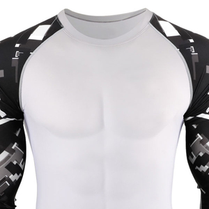 Comfortable Custom Size Hot Selling <b>Men's</b> Rash Guard Full Sleeve <b>Compression</b> Breathable Anti-Bacterial UPF50+ High Quality - Product Image 4