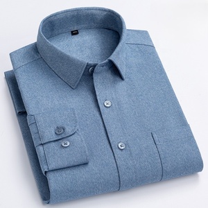 Camisa de Vestir de Manga Larga para Hombre, con Estampado Heather, Cierre de Botones, Corte Entallado, 100% Algodón, Cuello Clásico, Formal, para Negocios - Product Image 2