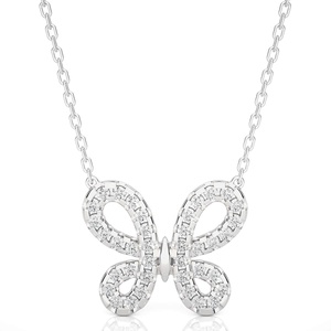 Pendentif papillon jaune or poli bijoux en pierres précieuses personnalisé diamant Unique Designer pendentif fait à la main produits chauds - Product Image 3