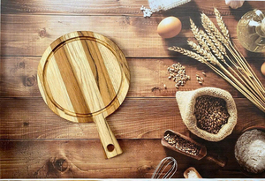 Ensemble de planches à fromage en bois de qualité supérieure Ha Le Wholesale avec 4 couteaux dorés, manches résistantes au lave-vaisselle, pour servir et couper la viande et les aliments - Product Image 2