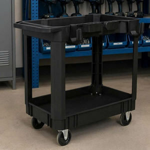 Carrito de Servicio Multiusos de 32 Pulgadas, Capacidad de 500 lb, Impermeable, Fácil de Montar, Carro de Herramientas Rodante de Plástico para Garaje y Taller GAPGAR001 - Product Image 6