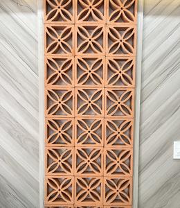 Meilleures ventes : Briques murales de salle de bain en argile artisanale, personnalisées du Vietnam, à motif floral de citron, type bloc de ventilation, en brique réfractaire frittée de haute qualité - Product Image 3