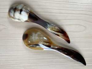 Cucharas de Cuerno de Búfalo Talladas Irregularmente, Ecológicas, Hechas a Mano, con Temática de Ángel, Imitación Antigua, Decoración para el Hogar, Artesanía Natural Duradera - Product Image 4