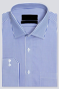 เสื้อโปโลผู้ชายพรีเมียมขายส่ง - ลายทางสีน้ำเงิน สวมใส่สบายสำหรับออฟฟิศ - รับผลิตแบบ OEM - Product Image 4