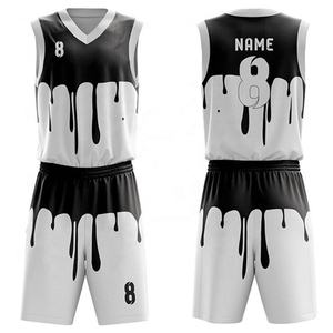 Estilo de tendencia Nombre del equipo y logotipo del número Mejor precio Uniforme de baloncesto Venta caliente Pantalones cortos de baloncesto de verano Uniforme de baloncesto - Product Image 1