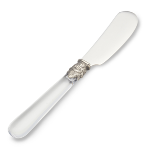 Couteau à beurre en acier inoxydable, couteau à pain pour beurre et confiture avec manche transparent, finition poli miroir - Product Image 1