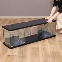 TMG-E40 Rak TV Multifungsi Kaca Kristal Temper Profesional Desain Modern untuk Ruang Tamu, Kamar Tidur, Kantor Rumah, Ruang Makan