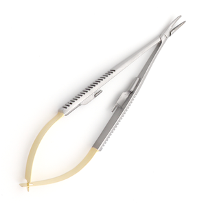 Oferta Especial: Portaagujas Castroviejo Curvo TC 1.2mm 14cm, Instrumento Microquirúrgico de Precisión en Acero Inoxidable - Product Image 2