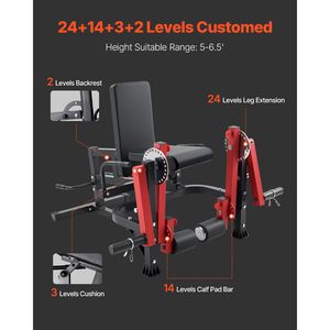 Macchina per Estensione Gambe da Seduti, Attrezzo Regolabile per Esercizi Specializzati per la Parte Inferiore del Corpo, Trainer per Estensione Gambe - Product Image 4