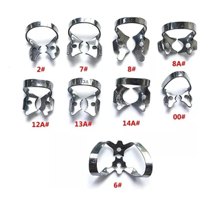 12 Piece Dental Rubber Dam Instrument Set Stainless Steel <b>Clamps</b> <b>Frame</b> Forceps Punch Kit for Dental Surgery - Product Image 6