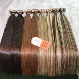 Extensions de cheveux en ruban adhésif pour cuticules Remy vierges européennes 100% vietnamiennes, bon marché, vente en gros - Product Image 1