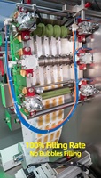Machine de remplissage de liquides entièrement automatique à grande vitesse à 4 voies pour films plastiques Laymax, pour aliments, miel, confiture, sauce, concentré de café