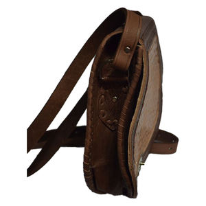 Sac à main élégant en cuir de veau véritable pour femme de la boutique Biyadina, pochette marron motif bonbon avec fermeture éclair multiple - Product Image 2