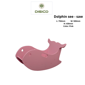 Une balançoire en bois colorée en forme de dauphin pour enfants, fabriquée en bois de pin américain. - Product Image 6