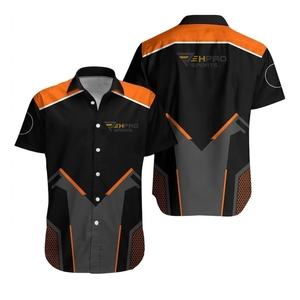 Diseñe sus propias camisetas de carreras Camisetas de carreras con botones personalizadas Camisas de trabajo de manga corta Pit Crew Ropa de equipo de carreras de F1 - Product Image 2