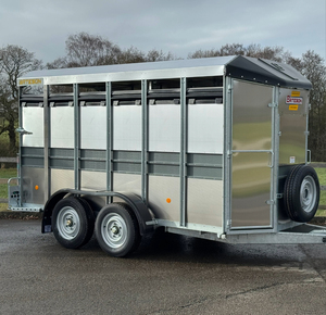High Capacity Livestock Cattle <b>Transport</b> Trailer Heavy Duty Steel Animal Carrier for Farm Use with Safe Loading Ramp System 2026 - Product Image 1