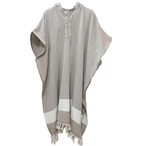 Original Fouta Poncho Serviette Plage À Capuche Sunny Soiree Elegant Fouta Poncho-Fashionable Beach & Resort Attire de haute qualité