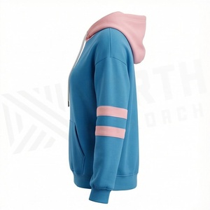 เสื้อฮู้ดสตรีทแวร์สำหรับผู้หญิงใส่หน้าหนาว ผ้าฟลีซเทคโนโลยีรักษ์โลก ออกแบบโลโก้ได้ตามต้องการ สีสันใหม่ที่ดีที่สุด ปรับแต่งได้ - Product Image 3