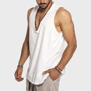 Camiseta sin mangas de algodón para hombre, deportiva de verano, 100% algodón, camiseta base sin mangas para hombres de mediana edad y mayores, camiseta interior de succión. - Product Image 3