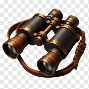 High-power vintage brass porro prism binoculars featuring <b>black</b> textured leather body wrap, available at wholesale prices. - Product Image 2