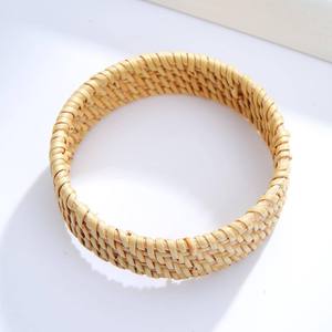 <b>Set</b> of handwoven rattan bracelet top choice fashion jewelry natural wooden <b>bangle</b> bracelets - Product Image 2