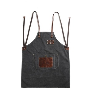 Delantal de Barman de Cuero Resistente para Hombre y Mujer, Correa de Hombro Ajustable con Bolsillos para Herramientas, Uso en Restaurantes y Bares - Product Image 4