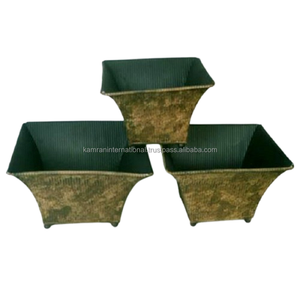 Juego de 3 piezas de macetas de flores decorativas de Metal para jardín de casa para restaurante, accesorios de maceta Floral decorativa para jardín - Product Image 1