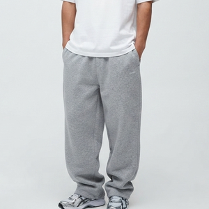 Custom Logo Blank High Quality <b>Baggy</b> Straight Leg Elastic Waist 100% Cotton Fleece Sport Casual Jogger Sweatpants for <b>Men</b> - Product Image 1