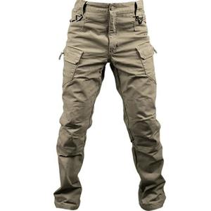 Men's <b>Black</b> Tactical Cargo Pants Canvas Material Multiple Pockets High Waist Breathable Workwear Style Spring Wear Button Fly - Product Image 3
