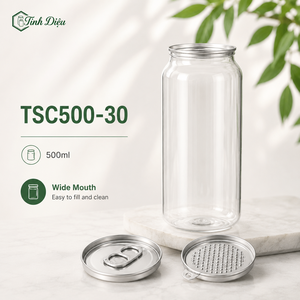 กระป๋อง PET ขนาด 500 มล. พร้อมฝาเปิดง่าย-202 EOE บรรจุภัณฑ์เครื่องดื่มแบบ OEM สำหรับโรงงาน - Product Image 1